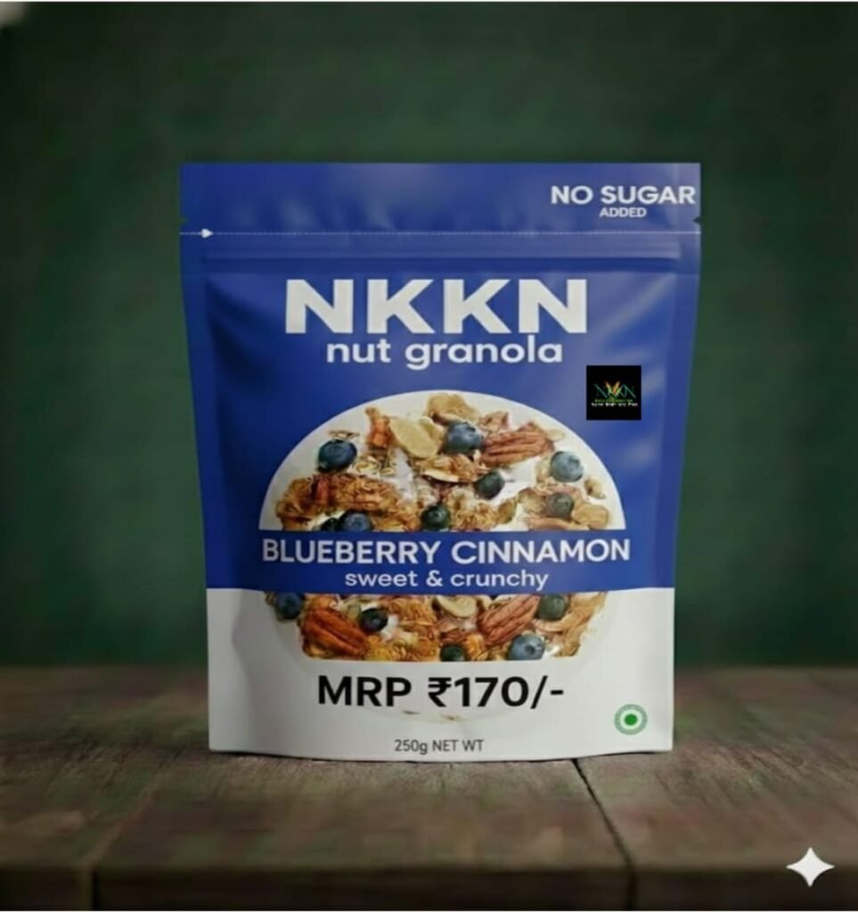 NKKN Brand Nut Granola with blueberry and cinnamon